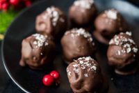 No-Bake Peanut Butter Rice Krispie Balls Dipped in Dark Chocolate
