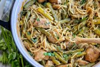 Creamy One-Pot Spaghetti with Asparagus and Chicken