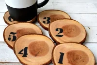 DIY Numbered Wood Slice Coasters — Sharpie Craft Tutorial