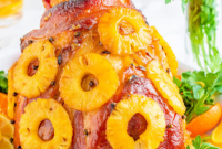 Glazed Pineapple Baked Ham Recipe for Holiday Dinner