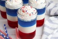Patriotic Red, White & Blue Jello Parfaits for July 4th Celebration