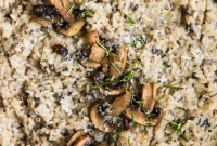 Creamy Mushroom Risotto with Rosemary and Parmesan