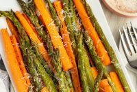 Parmesan Roasted Carrots and Asparagus with Lemon Zest
