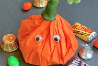 Tissue Paper Pumpkin Treat Bags for Fall Parties