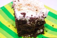 Chocolate Eggnog Poke Cake Recipe for the Holidays