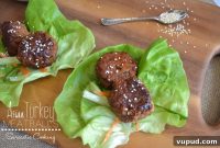 Sticky Asian Turkey Meatballs with Ginger Soy Glaze