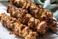 Crispy Chicken Spiedini Skewers with Lemon Herb Marinade