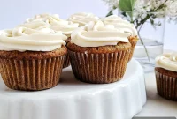 Moist Carrot Cake Cupcakes with Cream Cheese Frosting