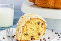 Chocolate Chip Bundt Cake with Cookie Dough Frosting Recipe