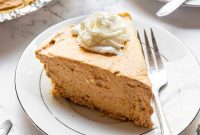No-Bake Pumpkin Cheesecake with Gingersnap Crust