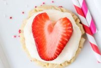 Coconut Frosted Sugar Cookies with Fresh Strawberry Hearts