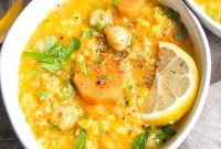 Lemony Vegan Chickpea and Rice Soup Recipe