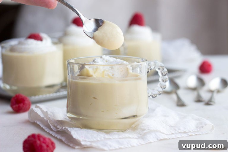 Enjoy homemade vanilla pudding like grandma used to make! This easy comfort-food recipe is sugar-free and perfect for any low carb and ketogenic diet.