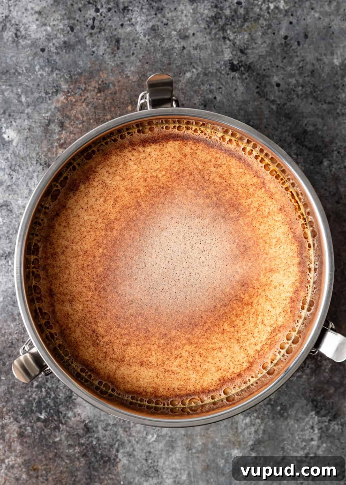 overhead: my mexican flan recipe in flanera pan
