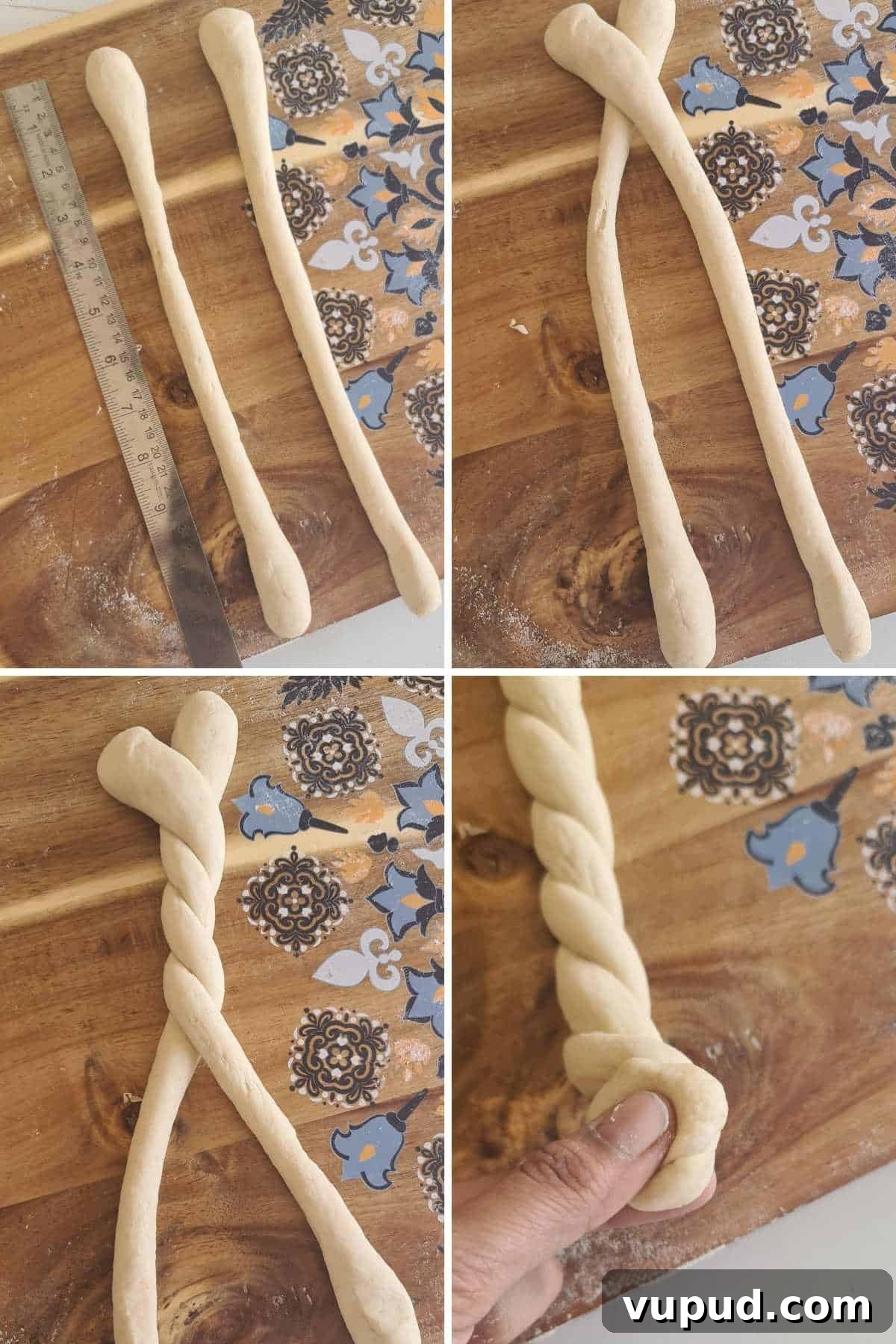 How to Make Turkish Simit: Crispy Bagel-Style Bread Recipe 7 roll the dough into long ropes and twist them