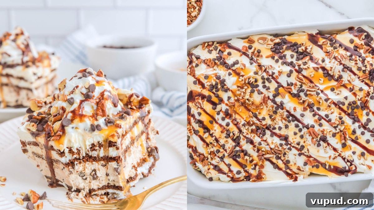 15 Favorite Frozen Treats for Summer: Cool Ideas to Beat the Heat 7 Ice cream sandwich cake served on a white plate.