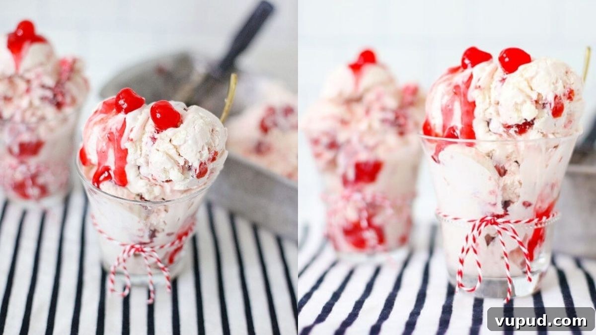 15 Favorite Frozen Treats for Summer: Cool Ideas to Beat the Heat 8 Cherry ice cream in a glass bowl.