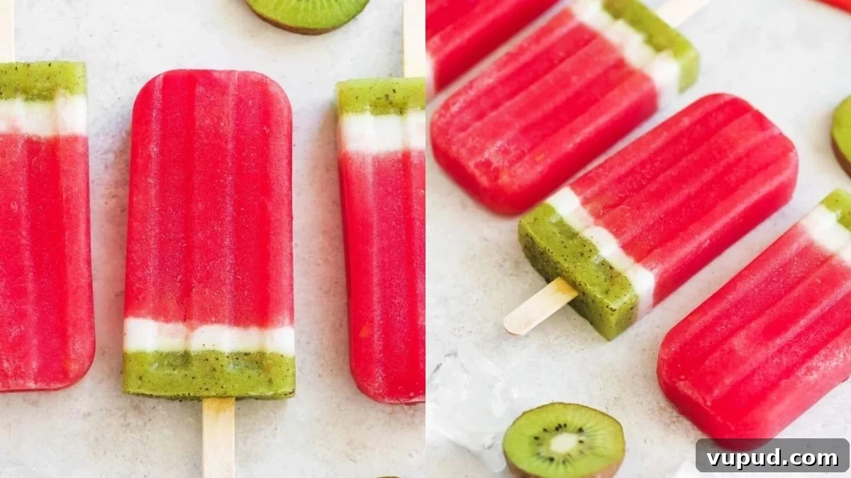 15 Favorite Frozen Treats for Summer: Cool Ideas to Beat the Heat 9 Watermelon popsicles on a countertop.
