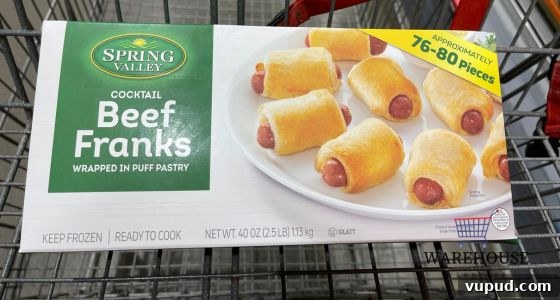 Top Costco Thanksgiving Appetizers for 2025 Holiday Hosting 2 Spring Valley Cocktail Beef Franks from Costco baked and served with dipping sauces — easy Costco Thanksgiving food