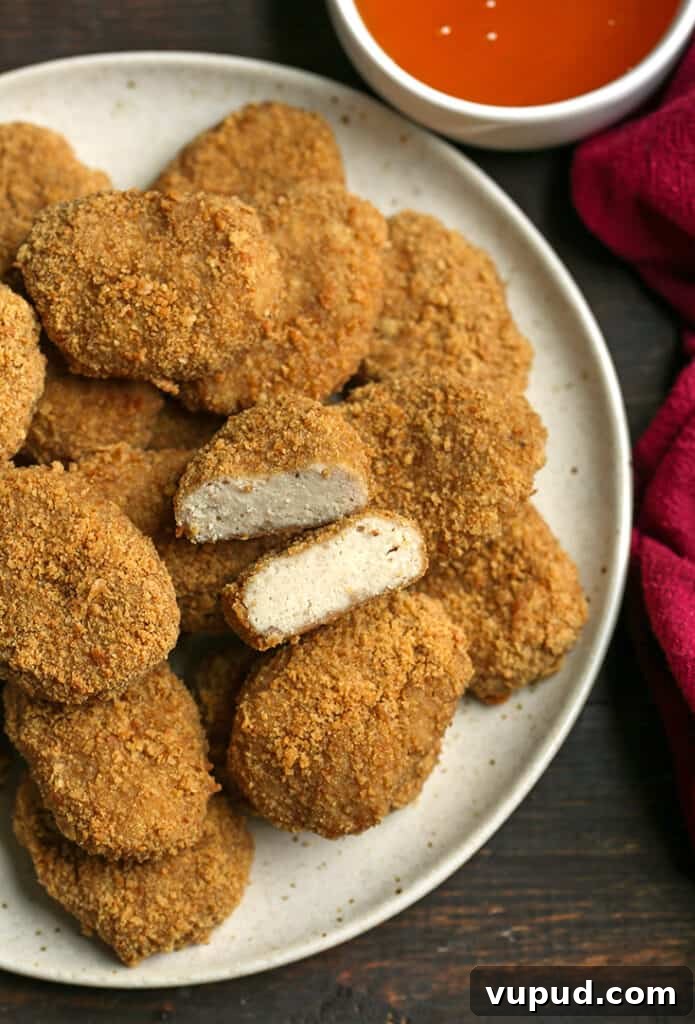 Crispy Gluten-Free Chicken Nuggets Recipe for Kids and Adults 2 top view of a plate of paleo chicken nuggets