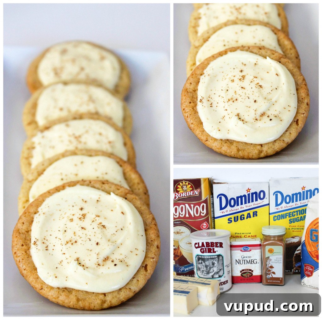 Eggnog Sugar Cookies with Eggnog Buttercream Frosting 7 Eggnog Cookies Collage