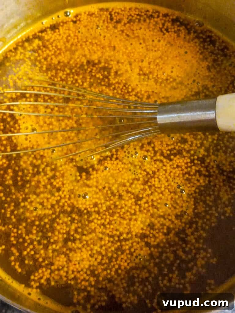 cooking the brine in a large pot