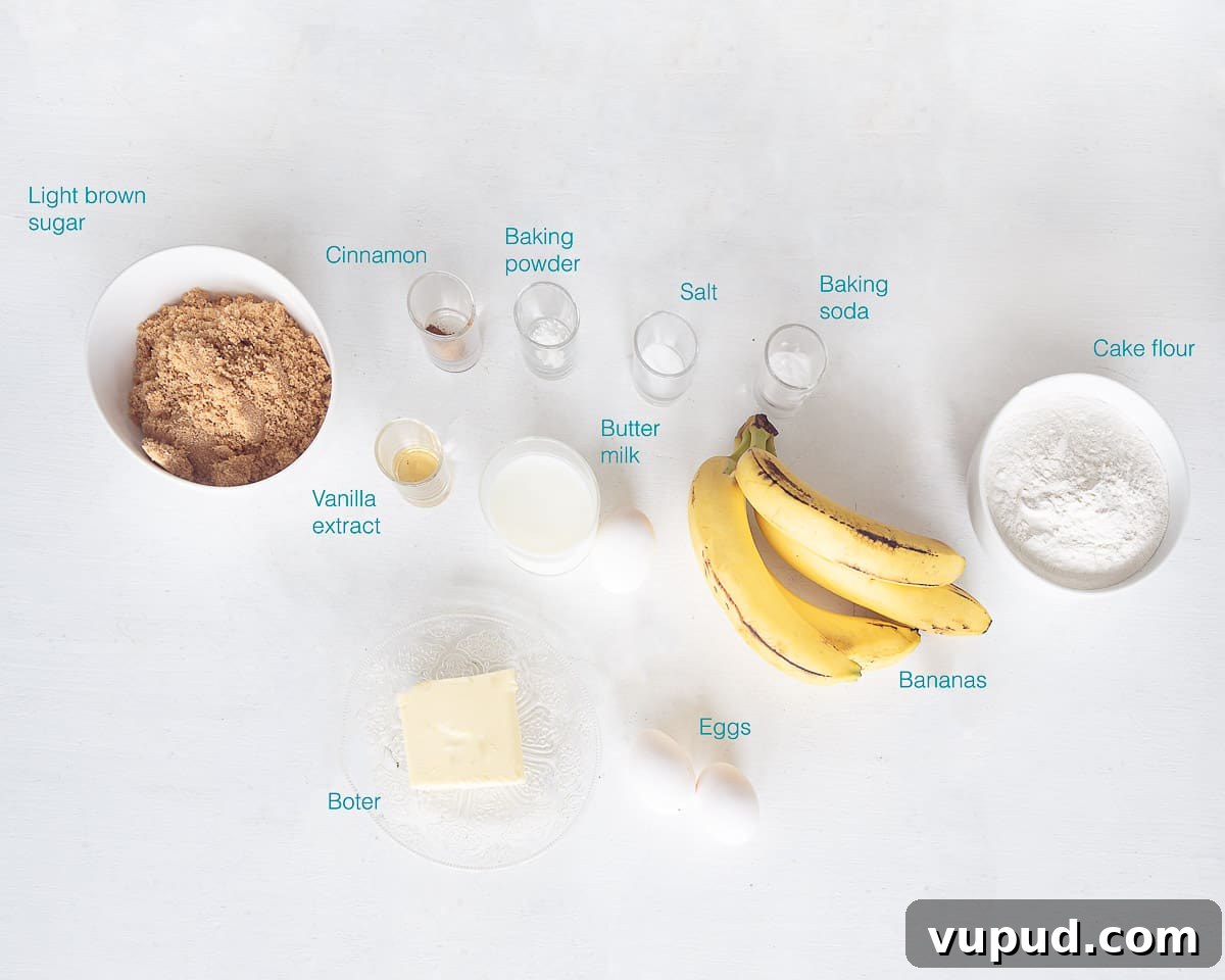 Caramel Banana Cupcakes with Gooey Salted Caramel Drizzle 3 Ingredients Banana Cupcakes individually labeled with a white background
