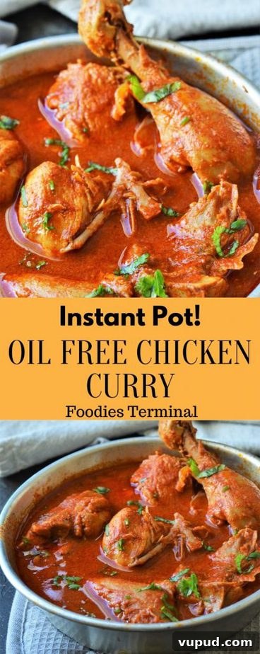Oil-Free Indian Chicken Curry Recipe: Moist, Low-Fat Curry 15 Oil Free Chicken curry made in Instant Pot