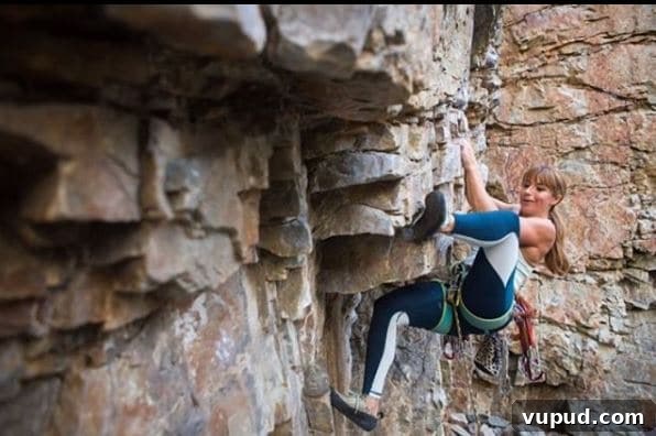 Entrepreneur Spotlight: Strong, Balanced Business Solutions 3 Sara smith of strong balanced solutions rock climbing