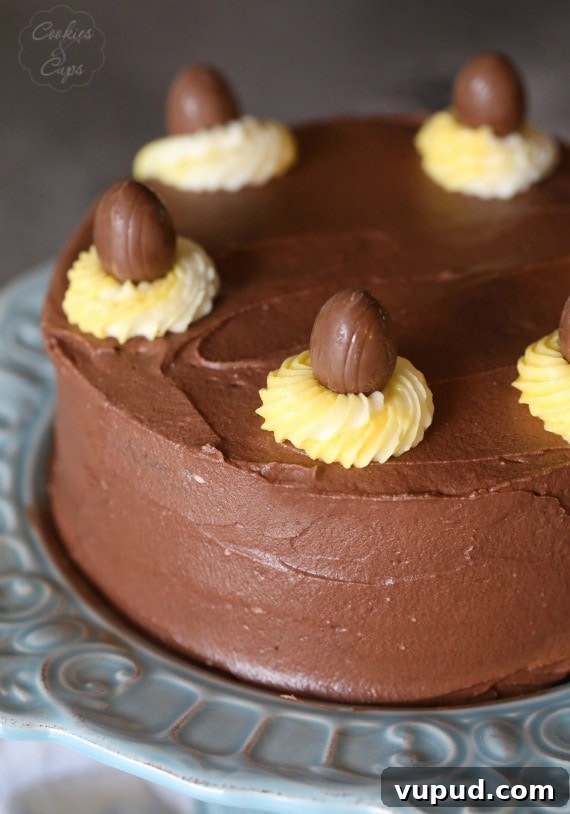 Cadbury Creme Egg Chocolate Layer Cake Recipe 8 Cadbury Egg Cake. A simple cake with a yellow and white filling to look like the favorite Easter Candy