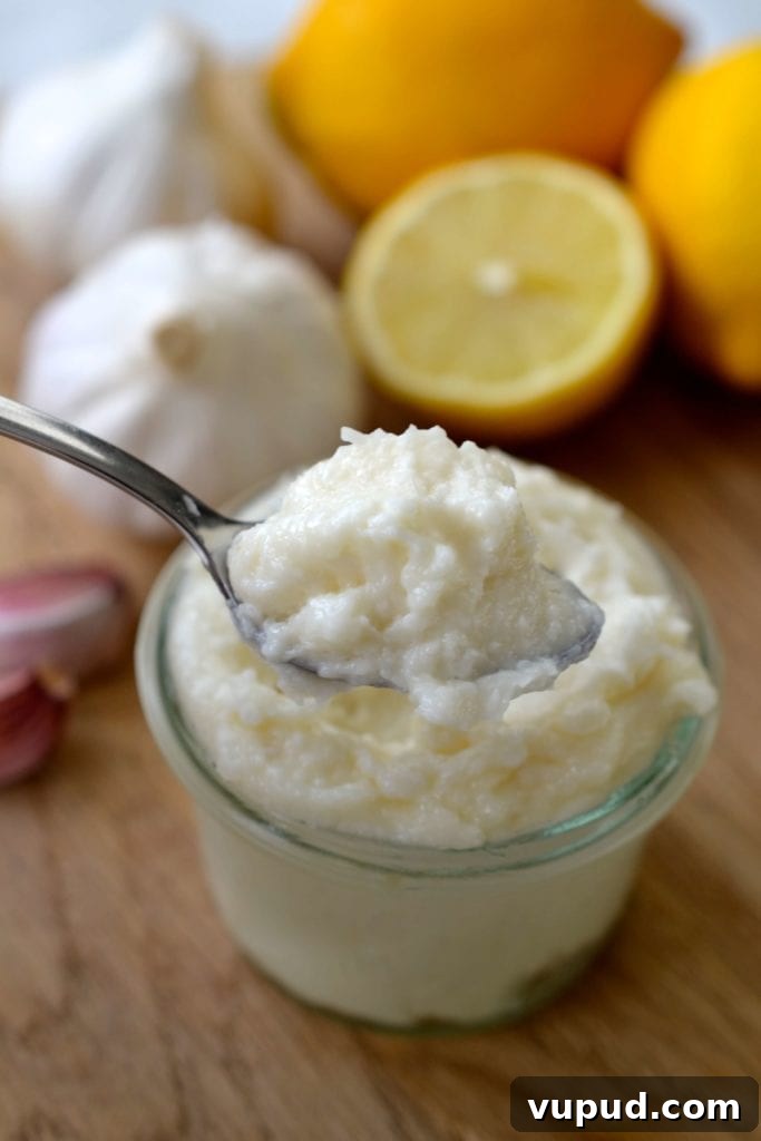 Egg-Free Toum Garlic Aioli Recipe: Creamy Vegan Lebanese Dip 2 img 12536 6