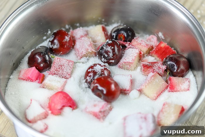 Cherry Rhubarb Margarita Recipe — Sparkling Spring Cocktail 7 How to make Cherry Rhubarb Simple Syrup: