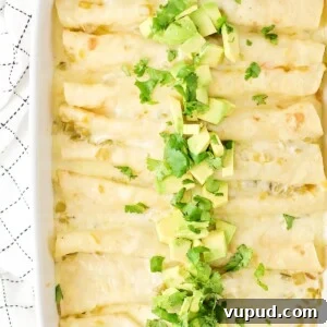 White chicken enchiladas