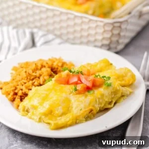 Green chili chicken enchiladas