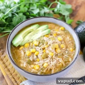Green chili chicken soup
