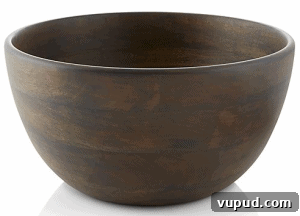 Top Kitchen Gifts for Home Cooks and Food Lovers 25 Front view of a wooden salad bowl