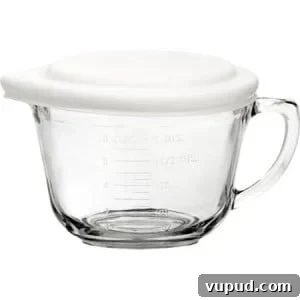Top Kitchen Gifts for Home Cooks and Food Lovers 4 Front view of a glass batter bowl
