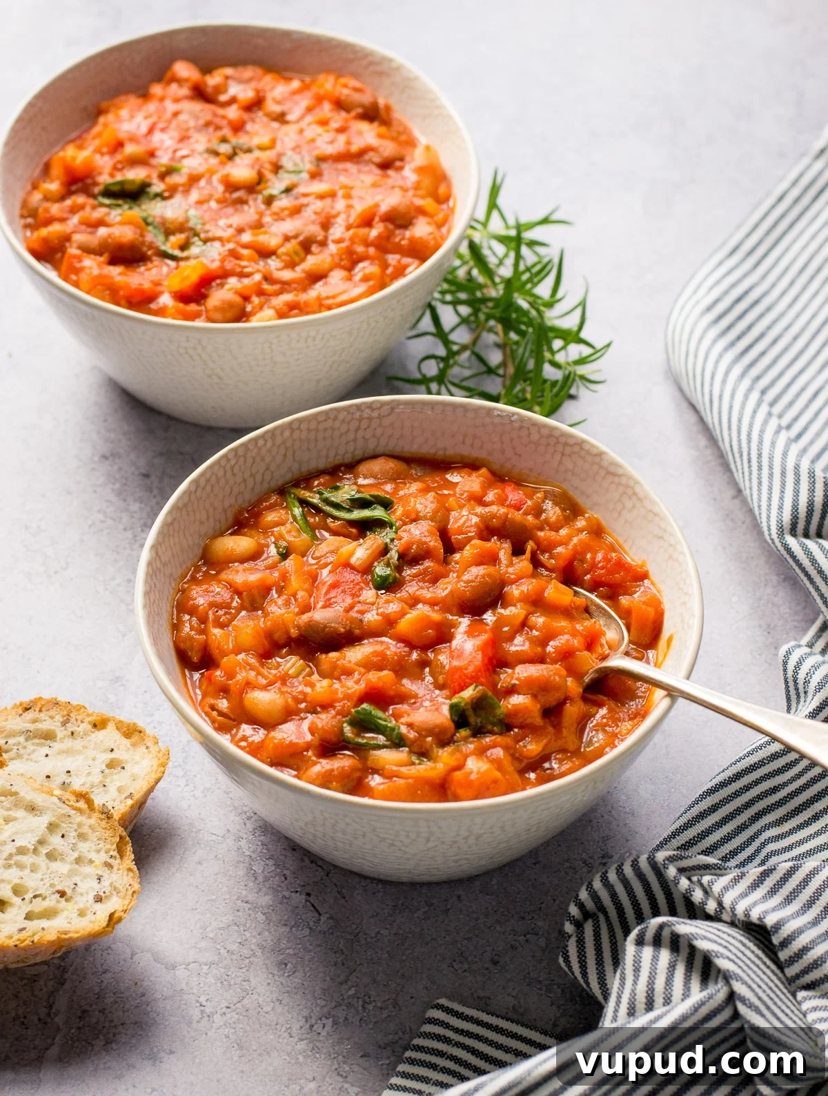 Hearty Tuscan White Bean Stew with Herbs and Olive Oil 7 Spoonful of vegan tuscan bean stew