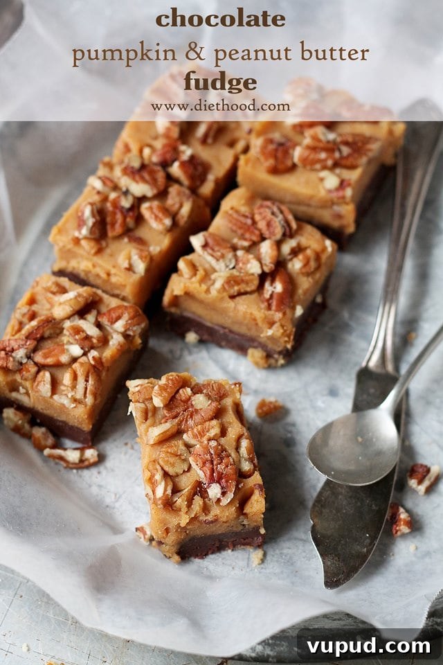 Chocolate Pumpkin Peanut Butter Fudge Recipe for Fall Desserts 2 Chocolate Pumpkin Peanut Butter Fudge Recipe
