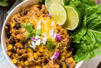Instant Pot Chicken and Rice Burrito Bowls Recipe
