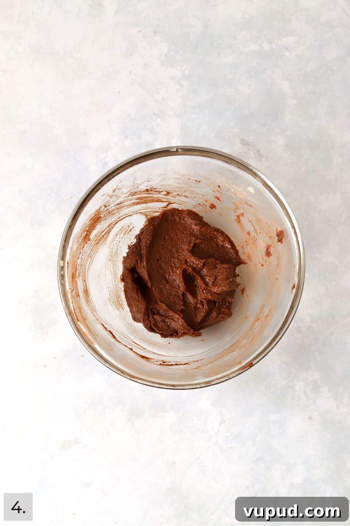 Mini Whoopie Pie Recipe for One — Small Batch Dessert 7 Half of the flour mixture added to the chocolate whoopie pie batter.