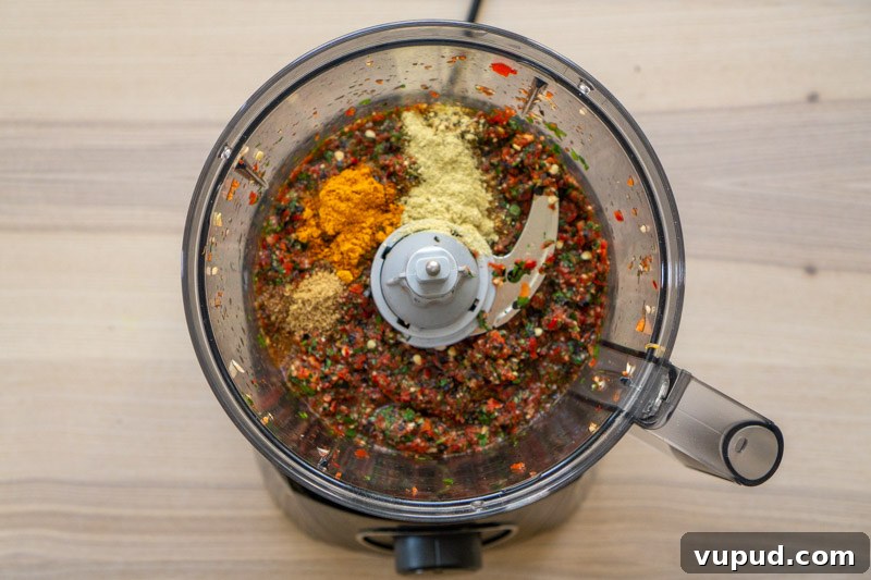 Georgian Adjika: Abkhazian & Megrelian Spicy Chilli Paste Recipe 6 Adding the spices to your adjika paste