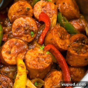 Instant Pot Italian Sausage and Peppers Recipe for Quick Dinners 5 Easy Instant Pot Sausage and Peppers in Stainless Steel Pot.