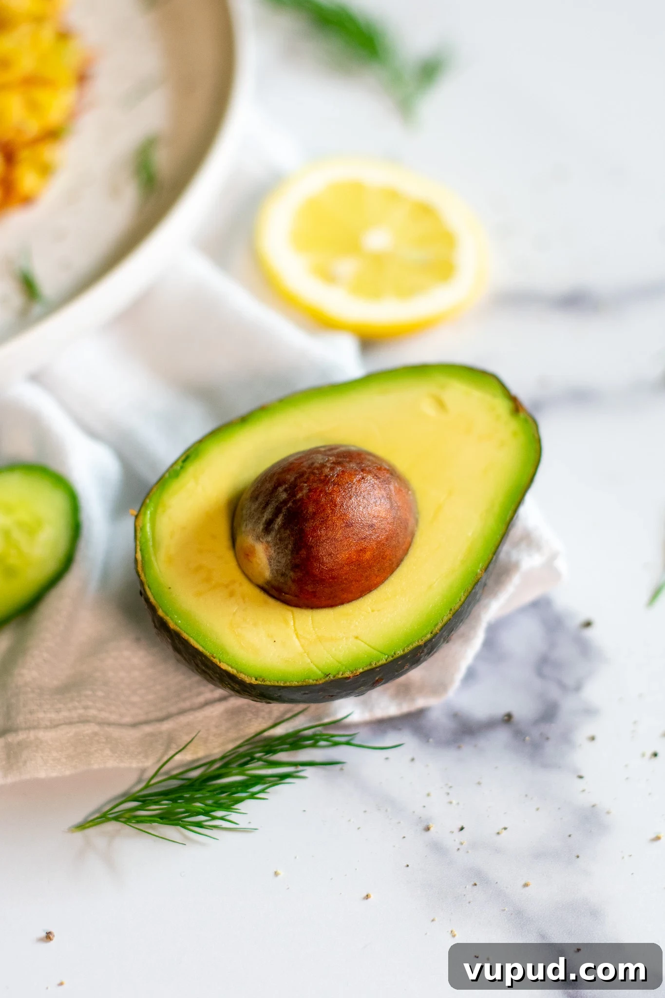 Half of an avocado.
