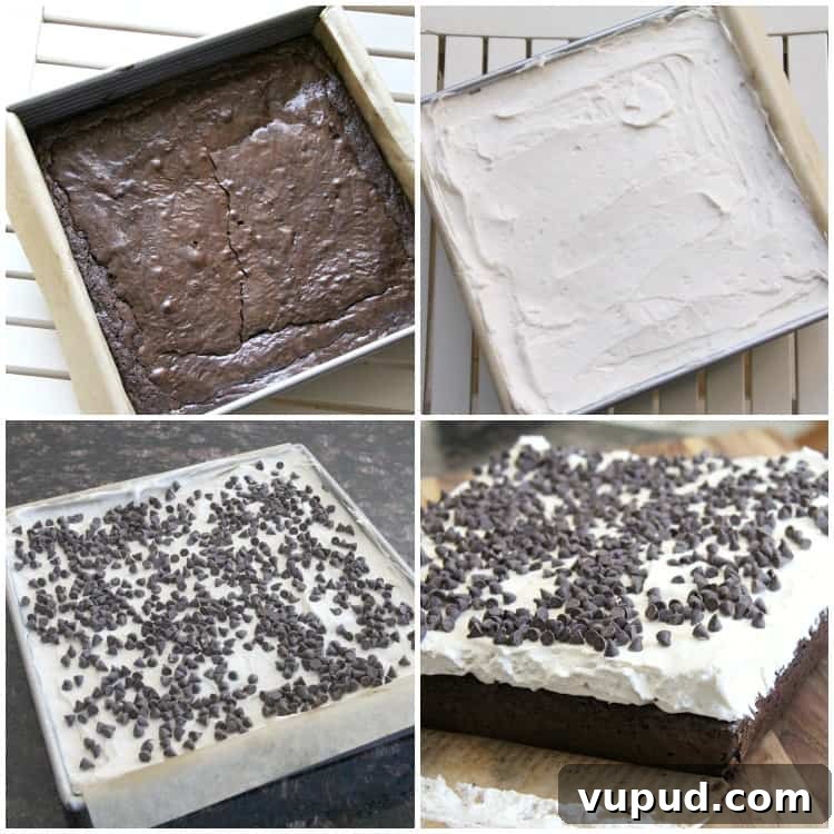 Cannoli Brownies - thick rich brownie recipe with Italian flavors. brownies in pan