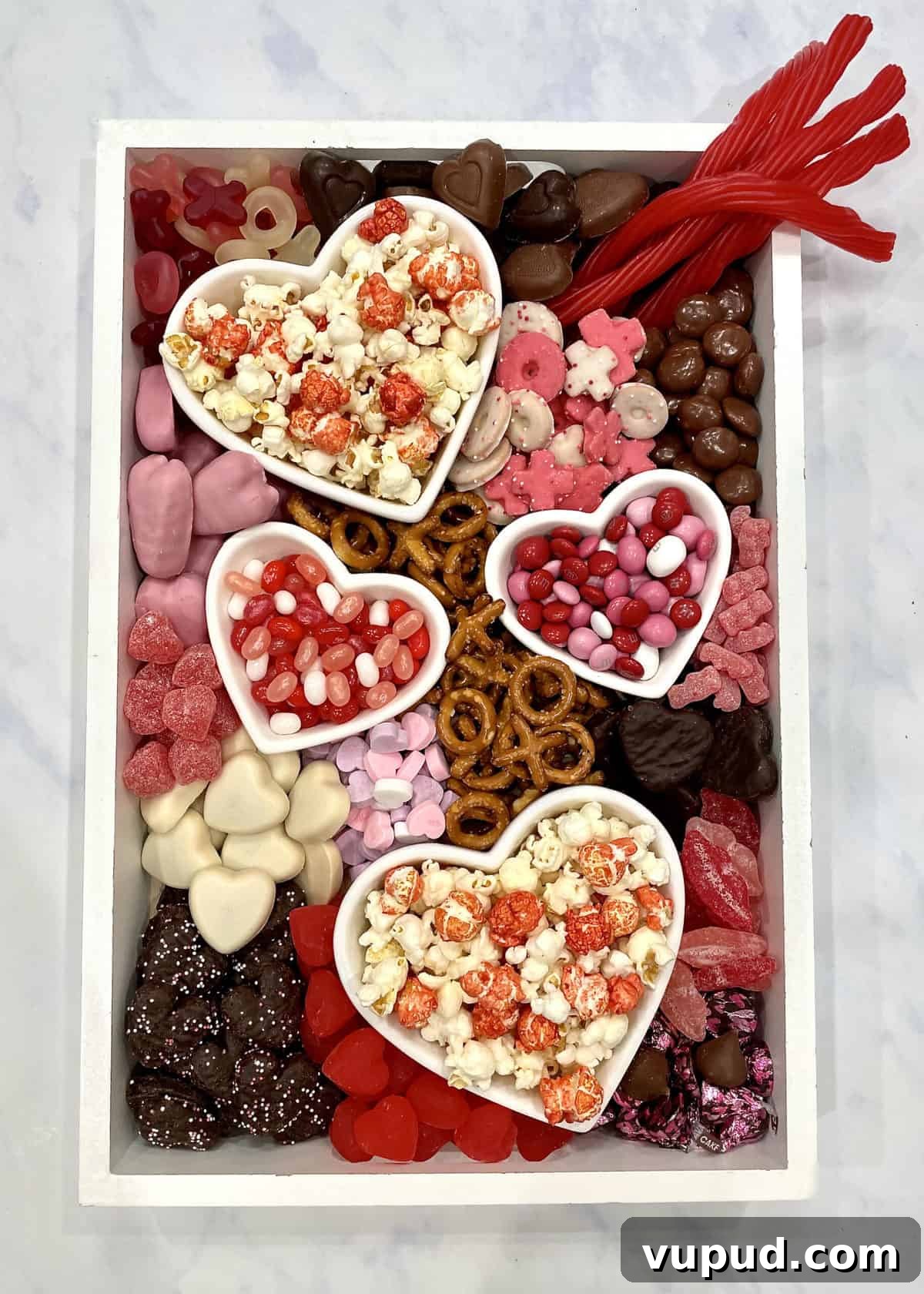 Valentine's Day Movie Night Snack Board Ideas 4 Valentine's Day Movie Night Snack Board By The BakerMama