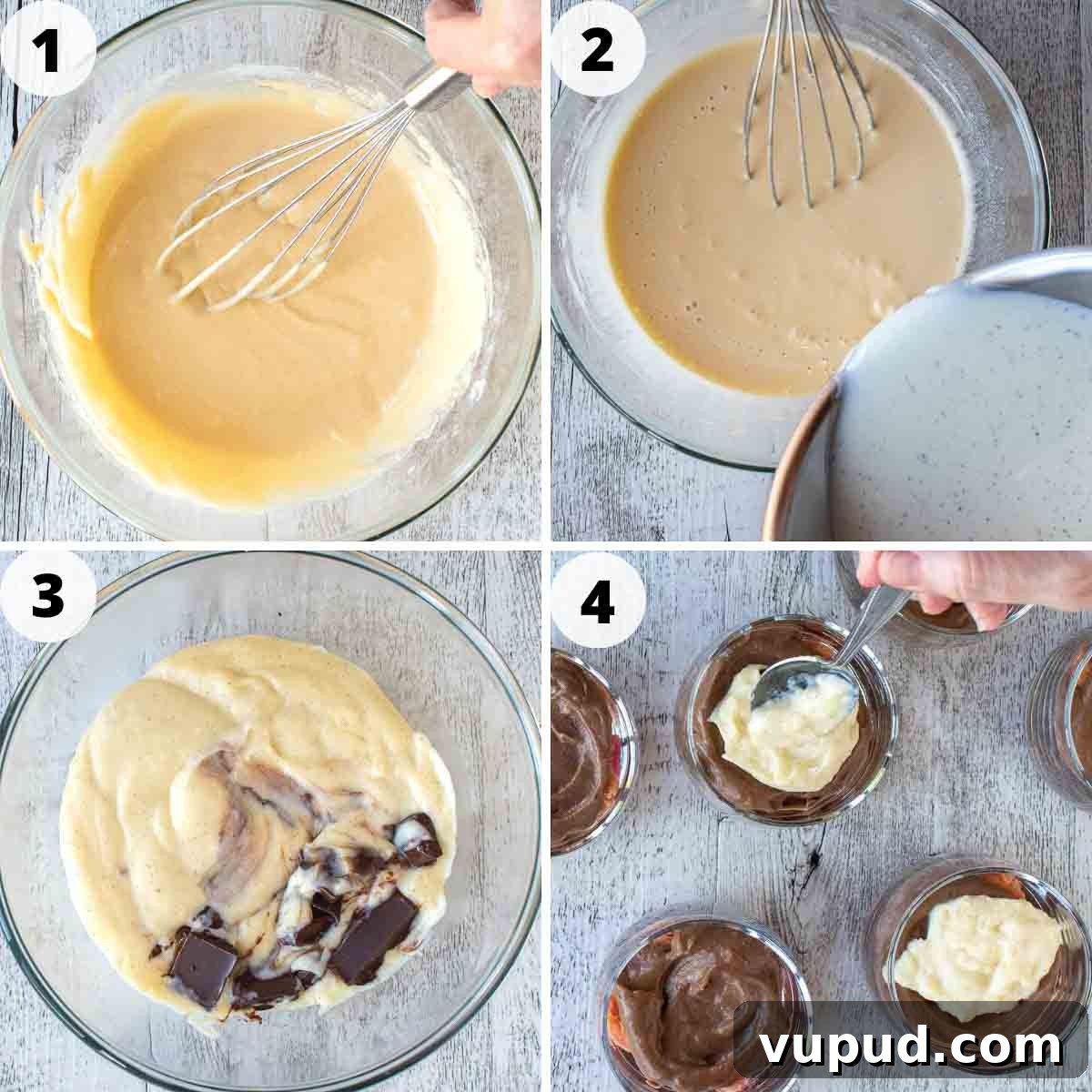 Classic Zuppa Inglese Recipe: Layered Italian Custard Dessert 4 Four step process showing how to make this Italian trifle recipe.