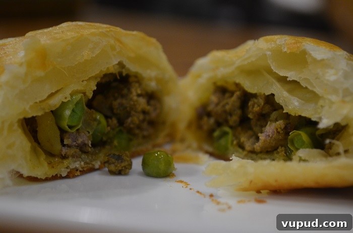 Crispy Beef Samosa Puff Pastries: Flaky Indian-Inspired Bites 28 finished samosas