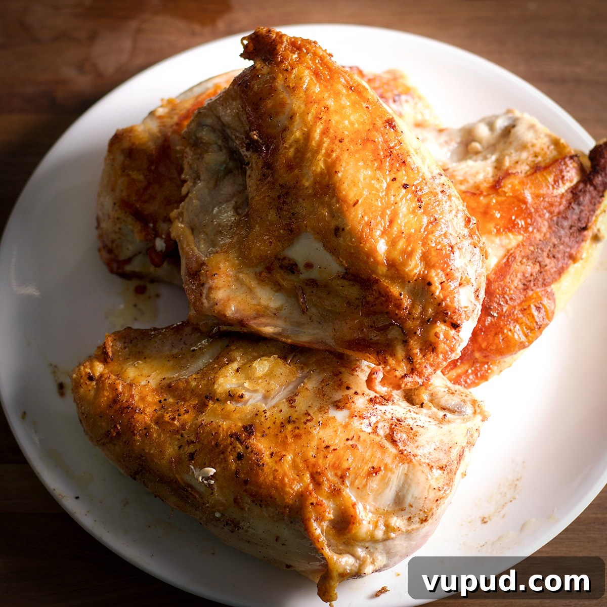 Chicken, Apples & Mushrooms in Cider Cream Sauce 5 Chicken breasts that have been browned in butter.
