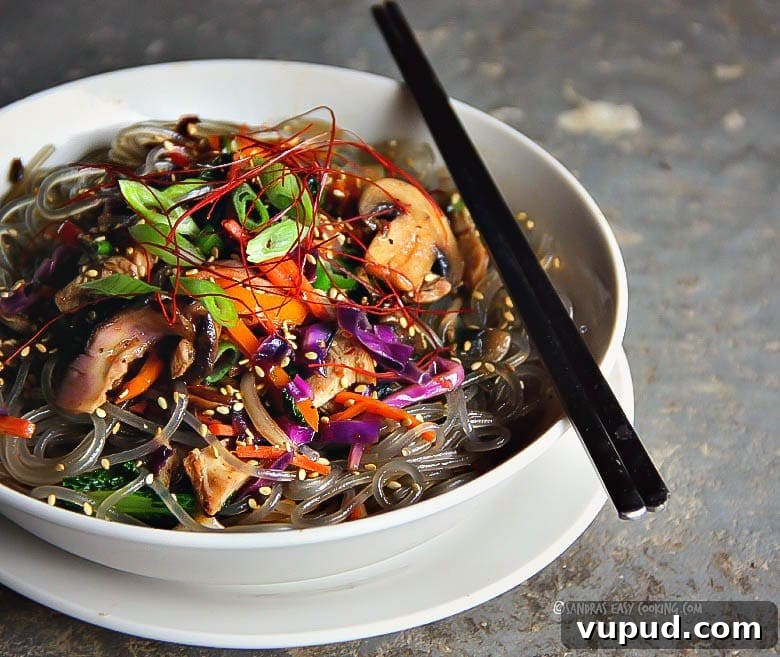 Japchae: Korean Sweet Potato Noodle Stir-Fry Recipe 4 Sweet Potato Noodle Stir Fry, Japchae